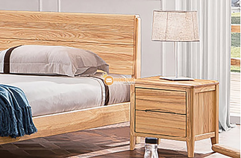 Bộ phòng ngủ gỗ đẹp thiết kế đơn giản mộc mạc CGN5A105-2